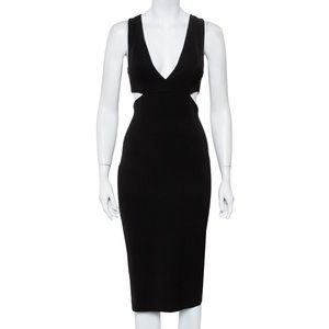 Alice and Olivia classic black midi dress